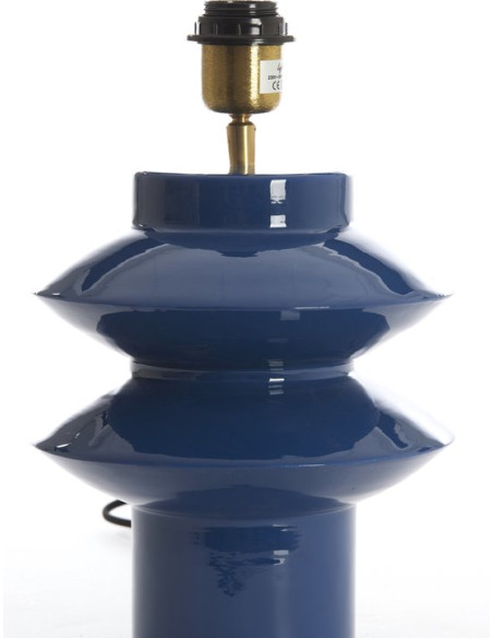 Tvarovaná stolní lampa z kovu v kobaltově modré - bez stínítka | LIGHT & LIVING b