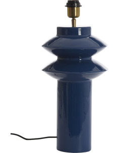 Tvarovaná stolní lampa z kovu v kobaltově modré - bez stínítka | LIGHT & LIVING