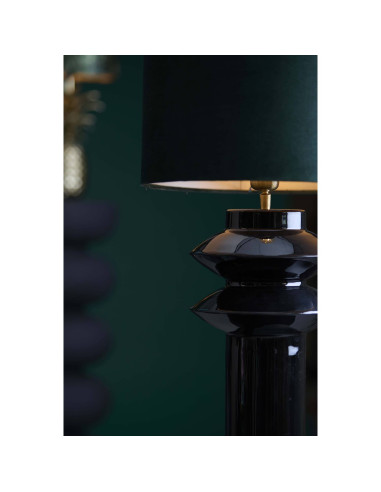 Tvarovaná stolní lampa z kovu v kobaltově modré - bez stínítka | LIGHT & LIVING d