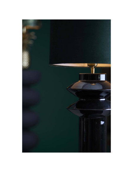 Tvarovaná stolní lampa z kovu v kobaltově modré - bez stínítka | LIGHT & LIVING d