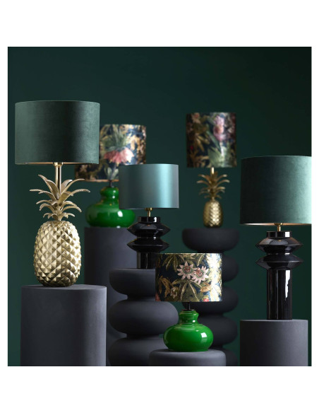 Tvarovaná stolní lampa z kovu v kobaltově modré - bez stínítka | LIGHT & LIVING a