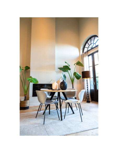 Stojací kovová lampa v.135cm v matné černé barvě - bez stínítka | LIGHT & LIVING e