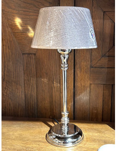 Stolní lampa z kovu ve stříbrném odstínu - bez stínítka | LIGHT & LIVING 2