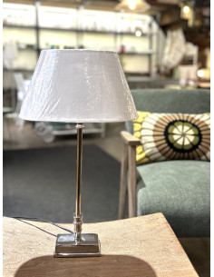 Stolní lampa z kovu ve stříbrném odstínu - bez stínítka | LIGHT & LIVING 2