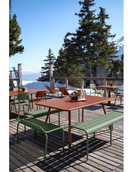 Lavička Luxembourg š.90cm bez opěradla, hliník | FERMOB