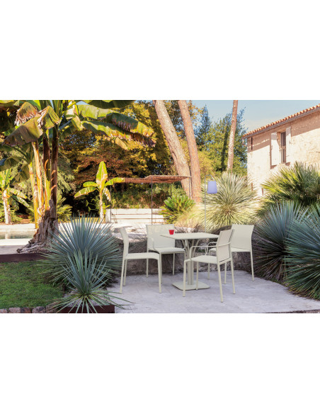 Zahradní stůl Luxembourg 71x71 s centrální nohou | FERMOB