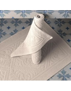 Bath mat Enzo maxi 70x140 Craie | VIVARAISE - 1 2