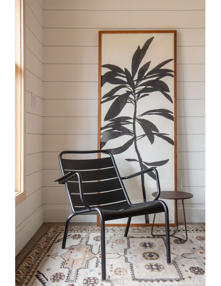 Zahradní nízké křeslo Luxembourg s područkami, hliník | FERMOB