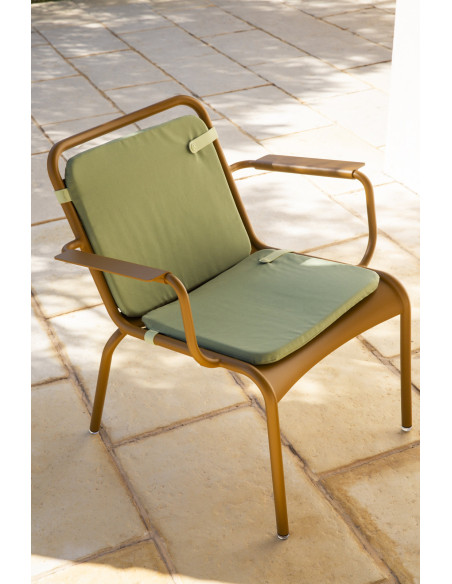 Garden aluminium armchair Luxembourg, low | FERMOB - 28