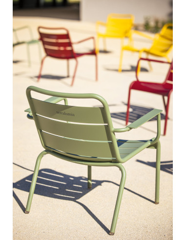 Garden aluminium armchair Luxembourg, low | FERMOB - 29