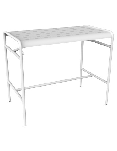 Vysoký kovový stůl Luxembourg 126x73 | FERMOB cotton white