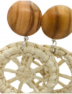 Naušnice Rafie, přírodní | FRANCINE BRAMLI-1 2
