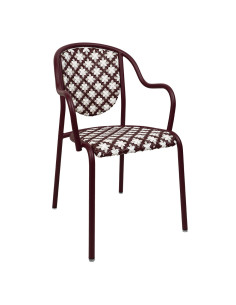 Křeslo Parisienne 21 Prestige – ikona pařížských bister | FERMOB black cherry