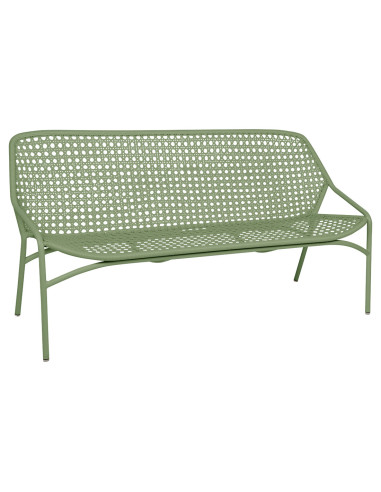 Zahradní lavička Croisette XL s výpletem, hliník | FERMOB cactus