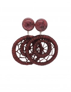 Naušnice Rafie, bordó | FRANCINE BRAMLI-1