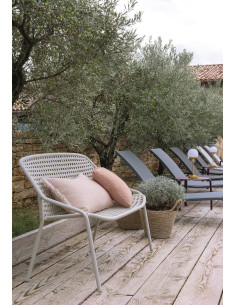 Kovová lavička Croisette s výpletem | FERMOB-5 2