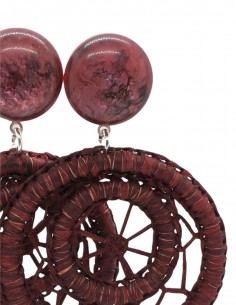 Naušnice Rafie, bordó | FRANCINE BRAMLI-1 2