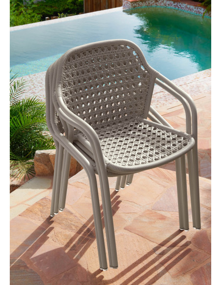 Zahradní hliníkové křeslo Croisette s výpletem | FERMOB c