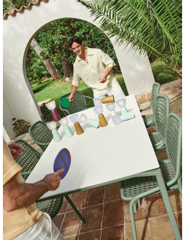 Jídelní židle Croisette s výpletem, hliník | FERMOB c