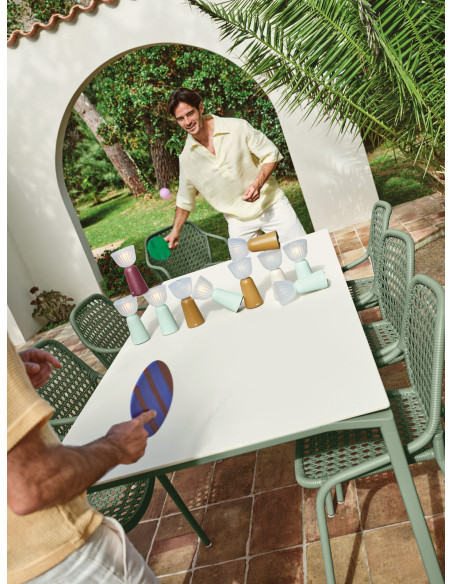 Jídelní židle Croisette s výpletem, hliník | FERMOB c