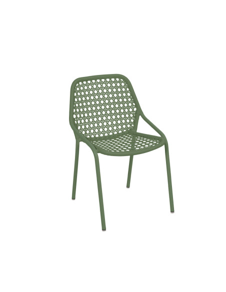 Jídelní židle Croisette s výpletem, hliník | FERMOB cactus