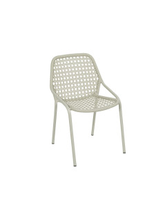 Jídelní židle Croisette s výpletem, hliník | FERMOB clay grey