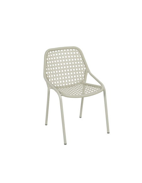 Jídelní židle Croisette s výpletem, hliník | FERMOB clay grey