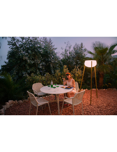 Jídelní židle Croisette s výpletem, hliník | FERMOB d