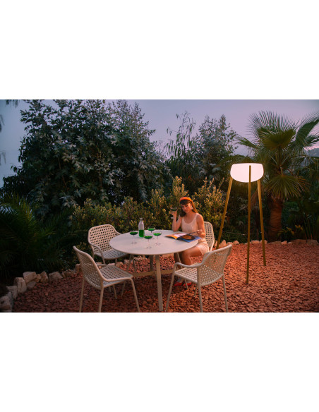 Jídelní židle Croisette s výpletem, hliník | FERMOB d