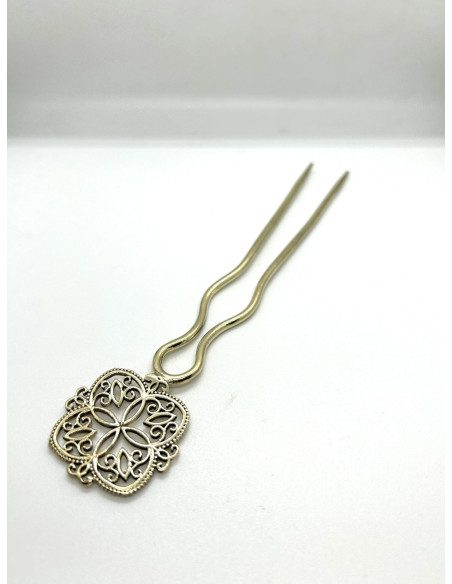 Ozdobná jehlice do vlasů, mosaz | dovoz Indie a