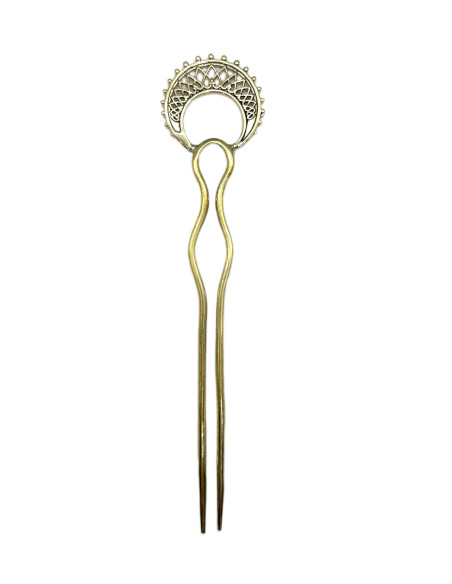 Ozdobná jehlice do vlasů, mosaz | dovoz Indie