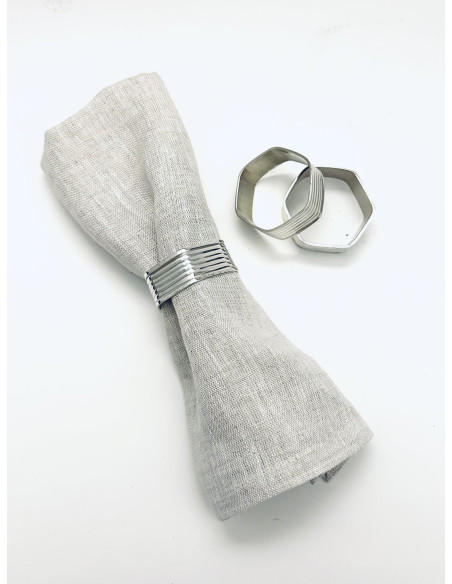 Kroužek na ubrousek z alpaky – šestiboký design | dovoz Indie a