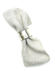 Kroužek na ubrousek z alpaky – hladký design | dovoz Indie 2