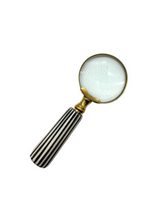 Lupa s mosazným rámečkem a rukojetí z rohoviny, malá | dovoz Indie