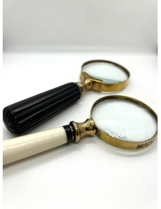 Lupa s mosazným rámečkem a rukojetí z rohoviny, malá | dovoz Indie 2