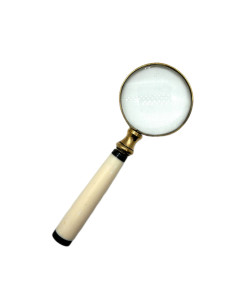 Lupa s mosazným rámečkem a rukojetí z rohoviny, malá | dovoz Indie