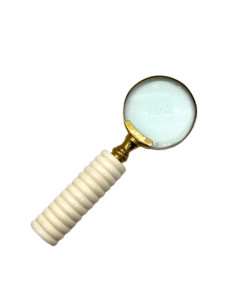 Lupa s mosazným rámečkem a rukojetí z rohoviny, malá | dovoz Indie