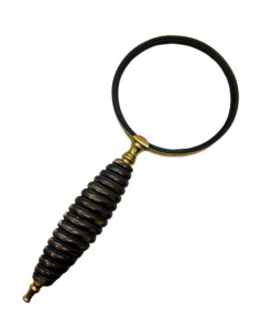 Lupa s mosazným rámečkem a rukojetí z rohoviny, velká | dovoz Indie