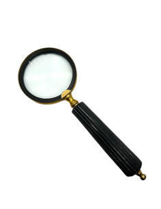 Lupa s mosazným rámečkem a rukojetí z rohoviny, střední | dovoz Indie