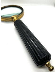 Lupa s mosazným rámečkem a rukojetí z rohoviny, střední | dovoz Indie 2