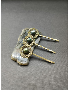 Ozdobná sponka do vlasů s hematitem | PIOU PIOU - 1 2