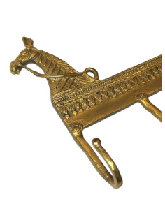 Orissa - mosazný věšák ve tvaru koně | dovoz Indie 2