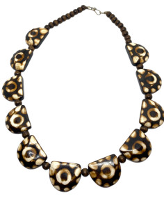 Náhrdelník hnědý | dovoz Indie