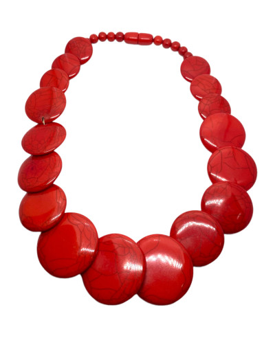 Náhrdelník červený | dovoz Indie