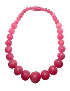 Náhrdelník z kuliček, růžový  | dovoz Indie