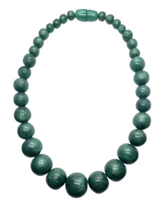 Náhrdelník z kuliček, tmavě zelený | dovoz Indie