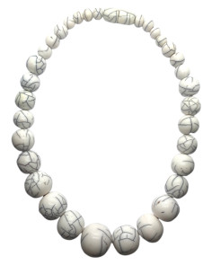 Náhrdelník z kuliček, bílý | dovoz Indie