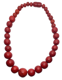 Náhrdelník z kuliček, červený | dovoz Indie