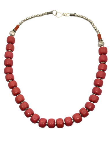 Náhrdelník v korálové barvě | dovoz Indie