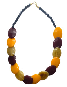 Náhrdelník oranžovo-červený | dovoz Indie 2